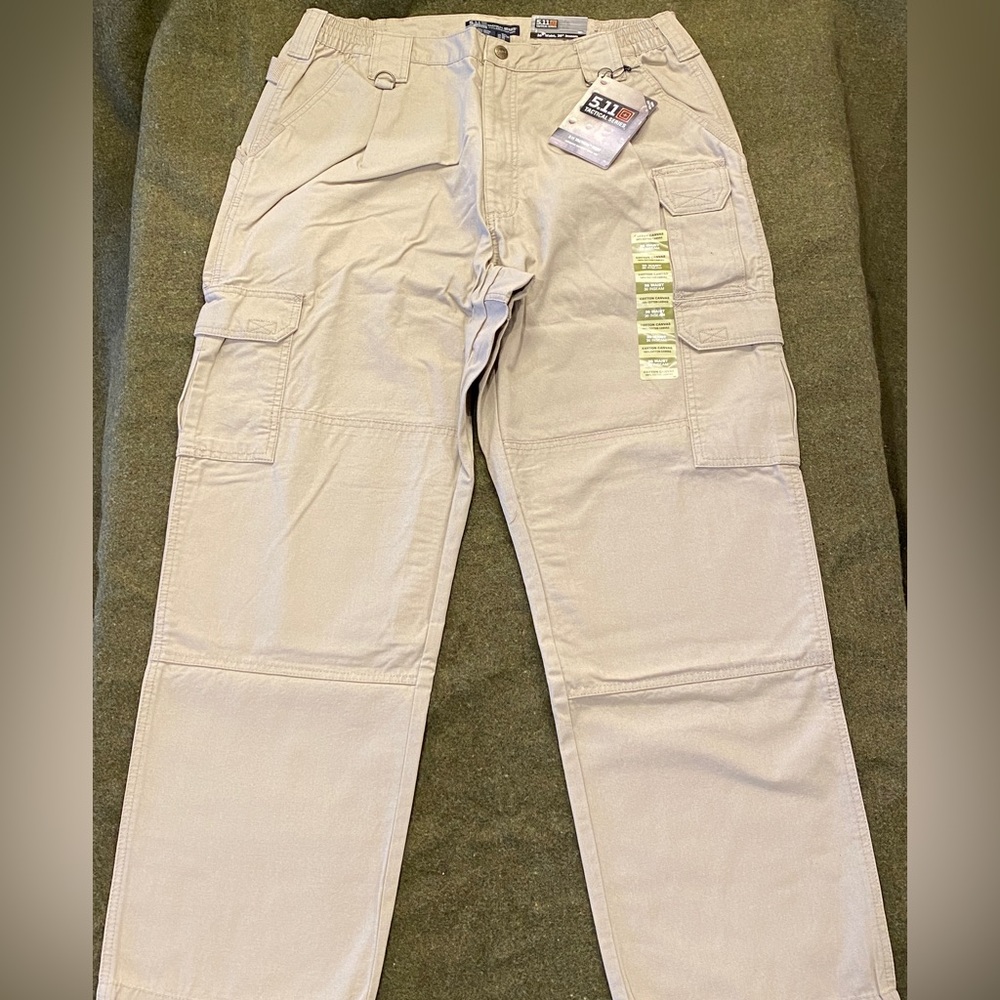 NEW 5.11 Tactical Pants, Men’s 36 Waist 30 Inseam, Khaki color